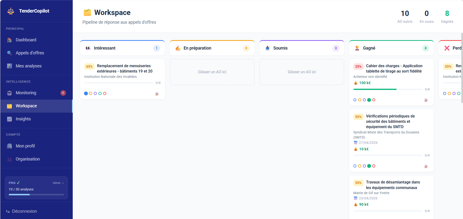 TenderCopilot — Chat IA sur le dossier